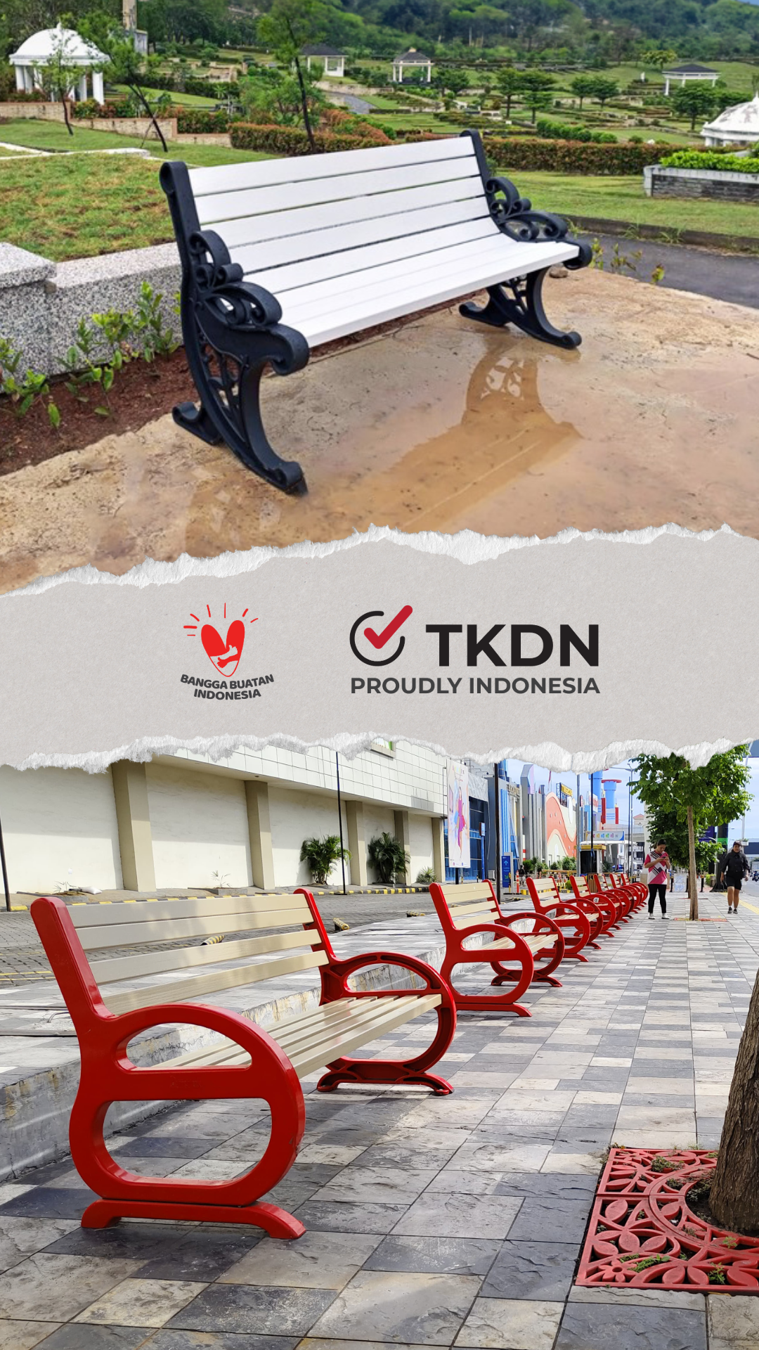 Bangku Trotoar untuk Jalur Pedestrian dan Fasilitas Publik